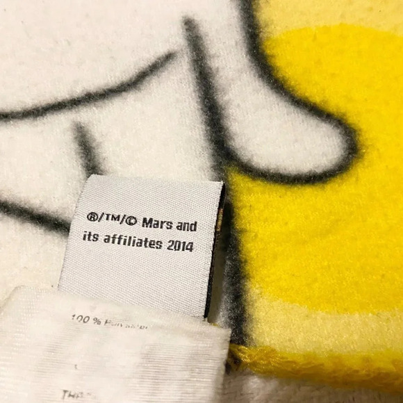 2014 M&M World Fleece Throw Blanket Candy Chocolate 58x49 Inch - Picture 4 of 16